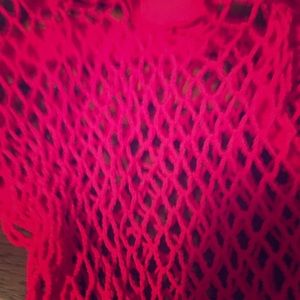 Electric pink footless stockings